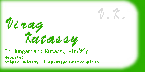 virag kutassy business card